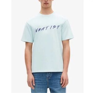 The Kooples Mint Sage Green Logo Cotton T-Shirt NWT Size Large “What Is”